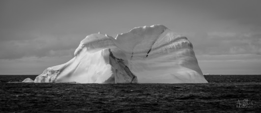 East Antarctica | Slanted Iceberg - Black and White