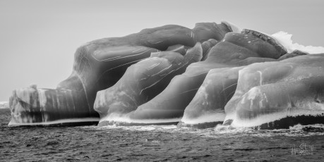 East Antarctica | Incredible Jade Iceberg - Black and White