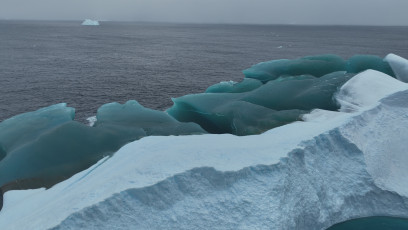 East Antarctica | Incredible Jade Iceberg From Above