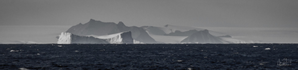 East Antarctica | The Coastline of Antarctica - Black and White