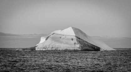 East Antarctica | Slanted Iceberg - Black and White