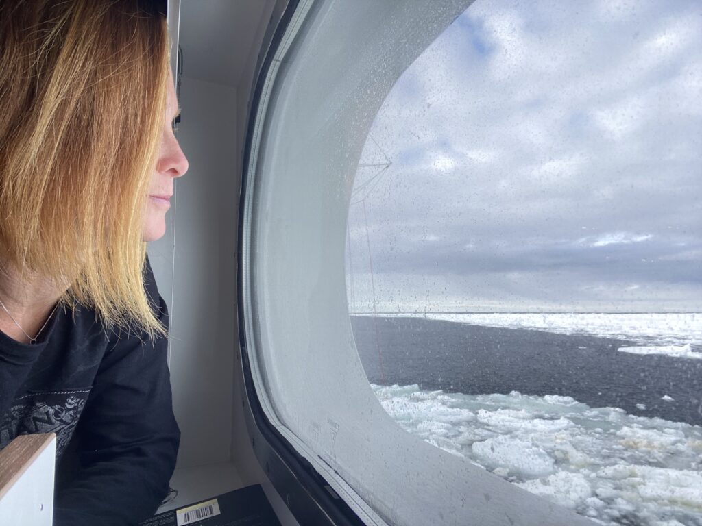 Taking In The View Of The Icepack From Our Porthole